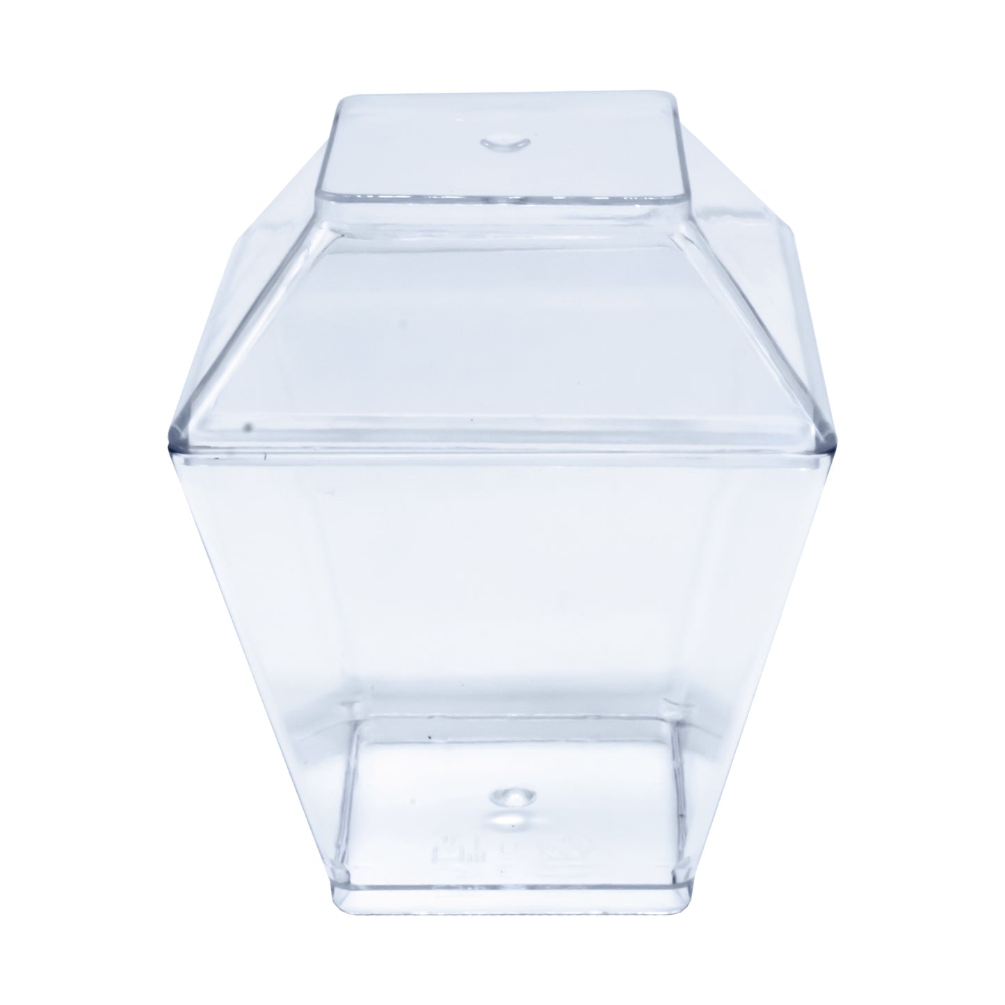 Set 10 Vasos Cuadrados Acrílicos Para Postre 120 Ml