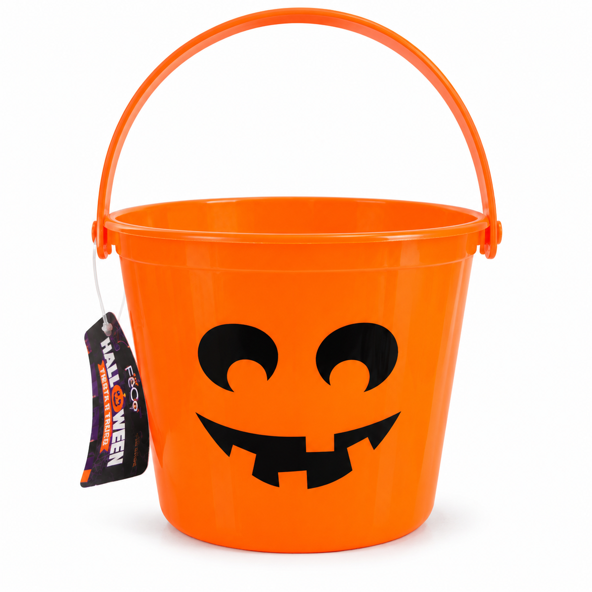 Balde Canasto Modelo Calavaza Halloween Naranjo
