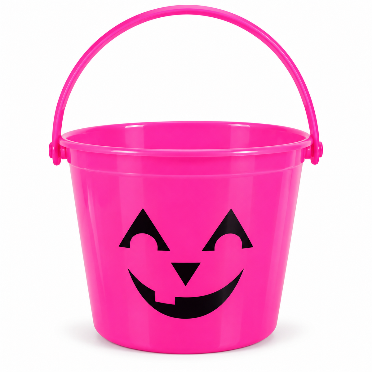 Balde Canasto Modelo Calavaza Halloween fucsia