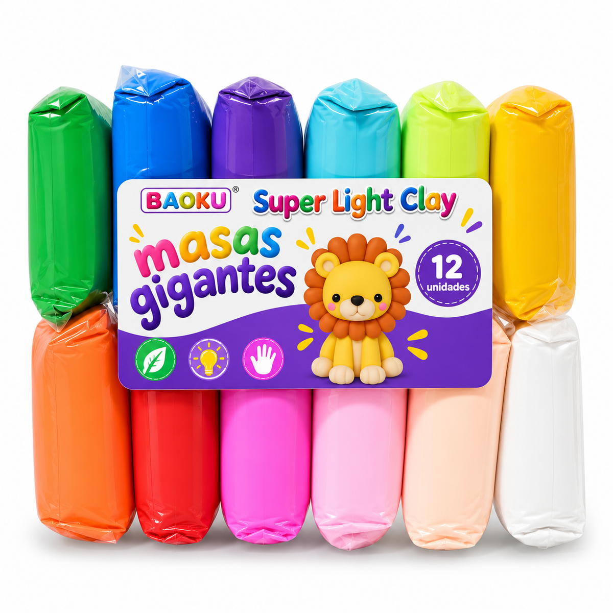 Masas Gigantes Foamex 12 Unidades Colores Surtidos Niños