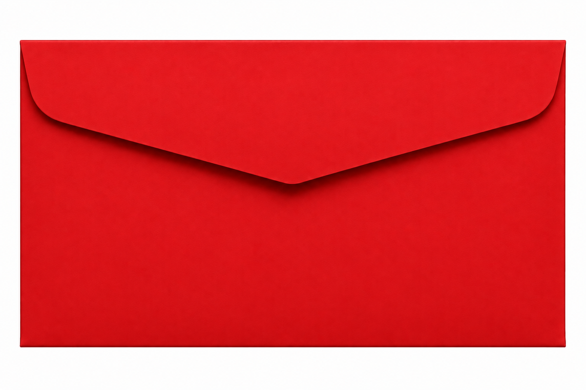 Pack 6 Sobres De Papel Rojo Para Tarjetas O Invitaciones 13x18 Cm