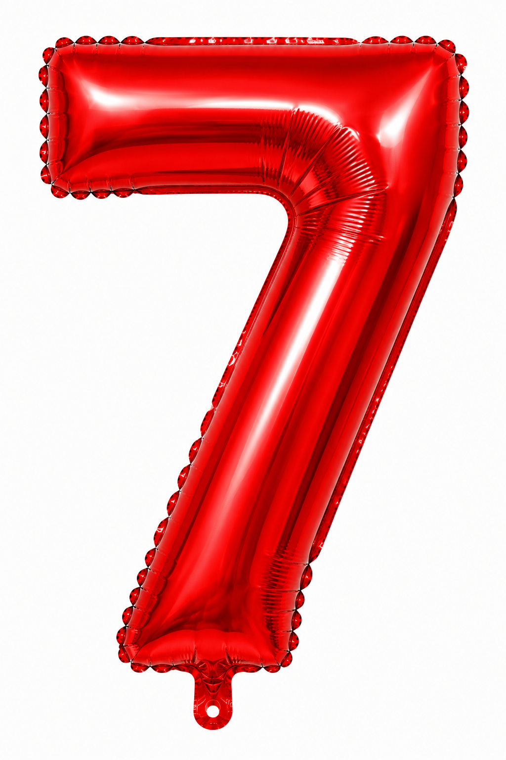 Globo Metálico Número 7 Rojo 81 Cm