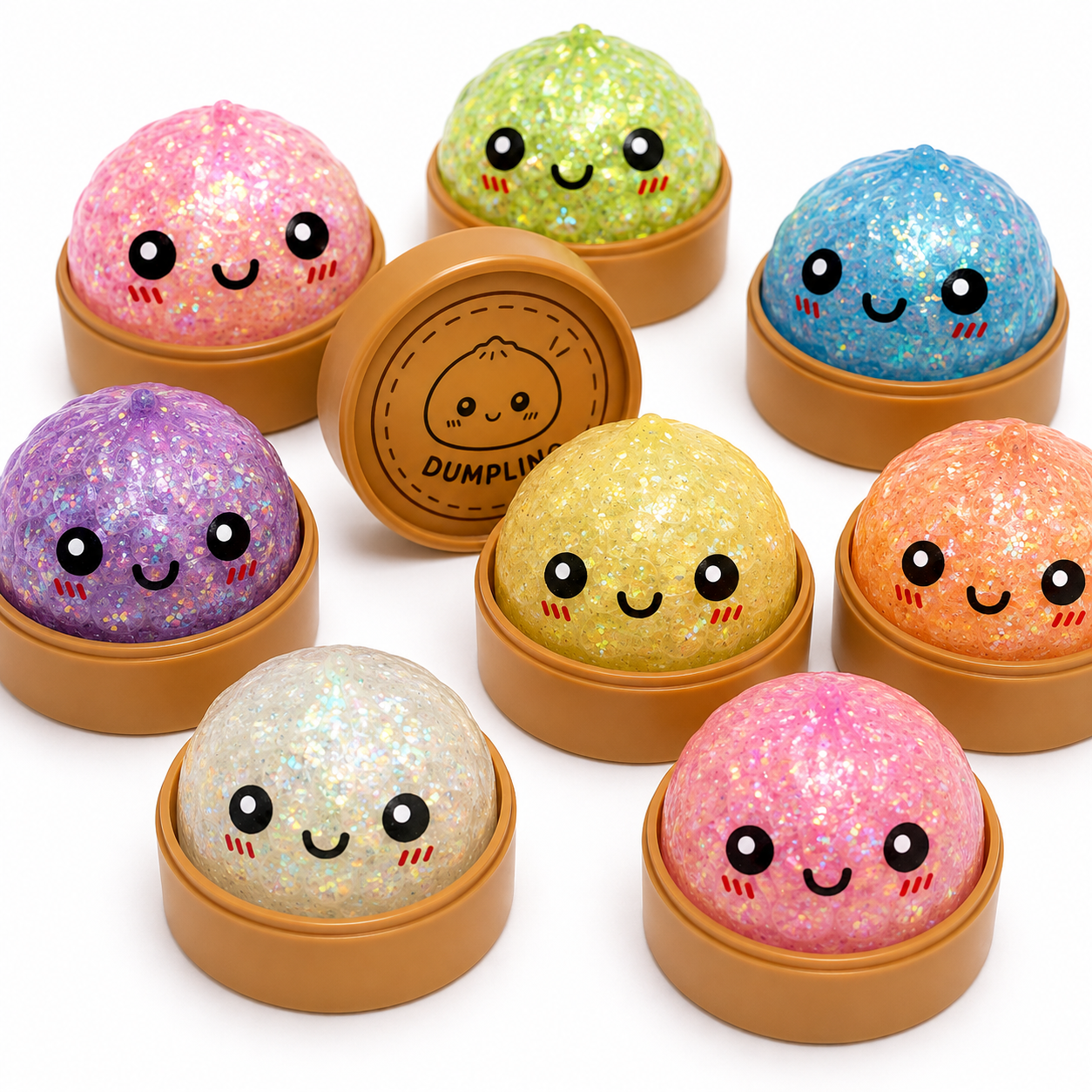 Squishy Antiestrés Dumpling Kawaii Multicolor Con Caja Multicolor