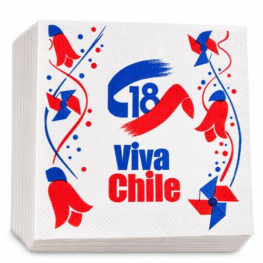 Pack 100 Servilletas Desechables Fiestas Patrias Chilenas