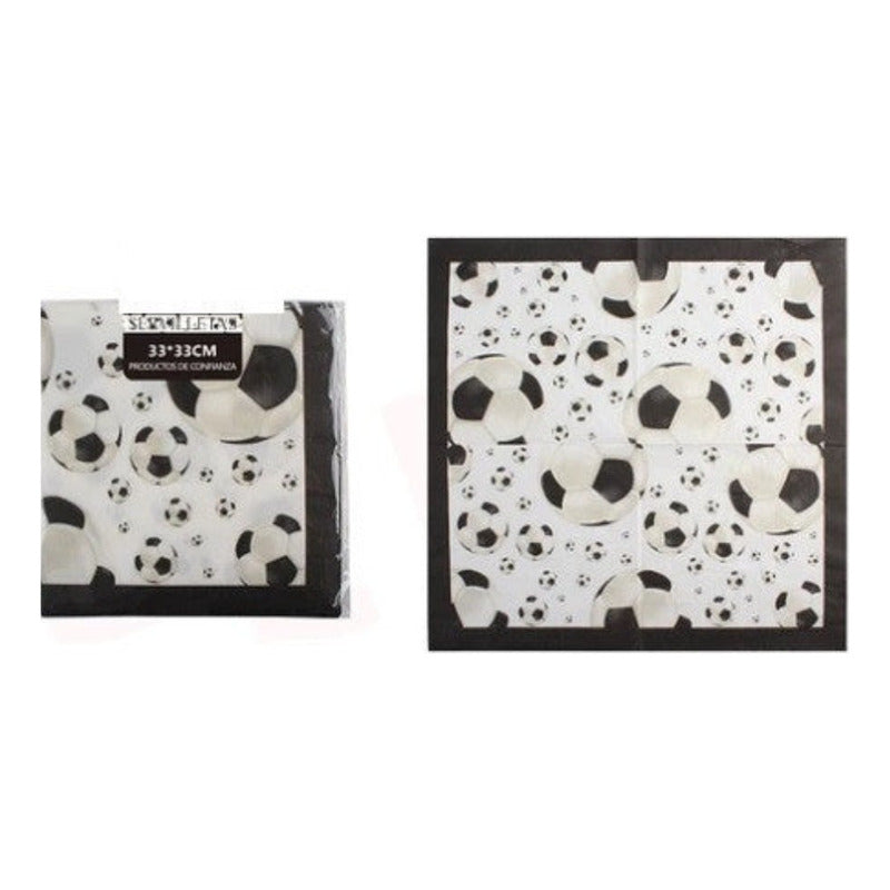 Pack 20 Servilletas Fútbol Cumpleaños