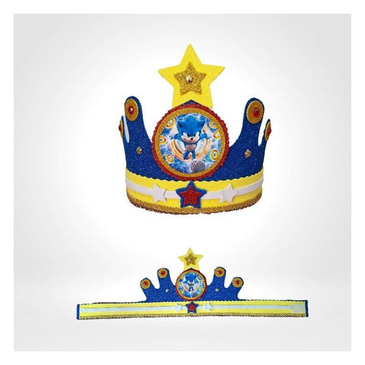 Corona De Sonic Para Festejado Y Cumpleaños Fiestas