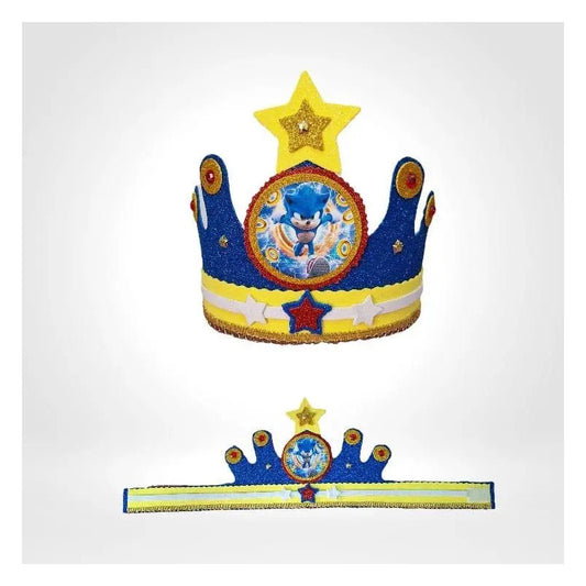 Corona De Sonic Para Festejado Y Cumpleaños Fiestas