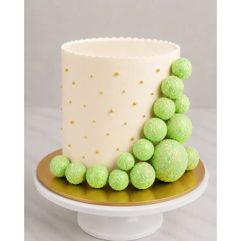 Adorno Decorativo Para Torta Topper Esferas X 20 Unidades Verde