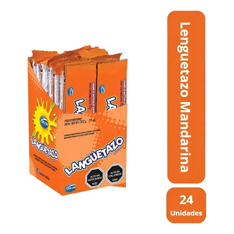 Arcor Display Languetazo Naranja / Mandarina 24 Uds