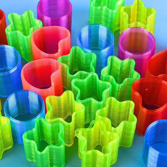 12 Sorpresas Cumpleaños Mini Resortes Sensoriales Fluor