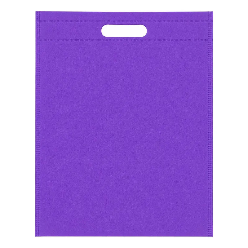 Pack 10 Bolsa Ecológica Reutilizable Tnt Con Asa 25x31 Violeta