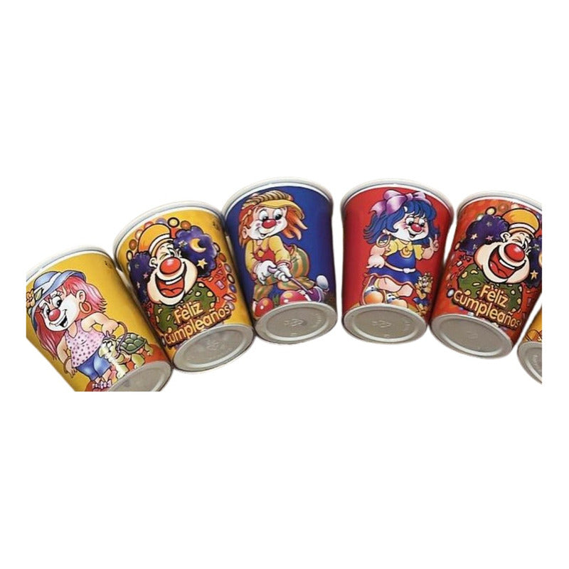 Pack 6 Vasos Cumpleaños Retro Ochentero Y Años 90 Surtido