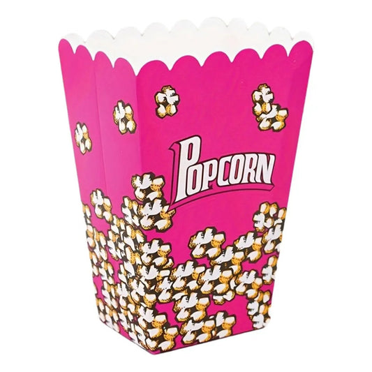 Pack 6 Envases Pop Corn Para Cumpleaños