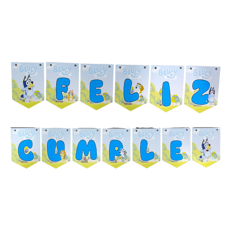 Guirnalda Feliz Cumpleaños Bluey