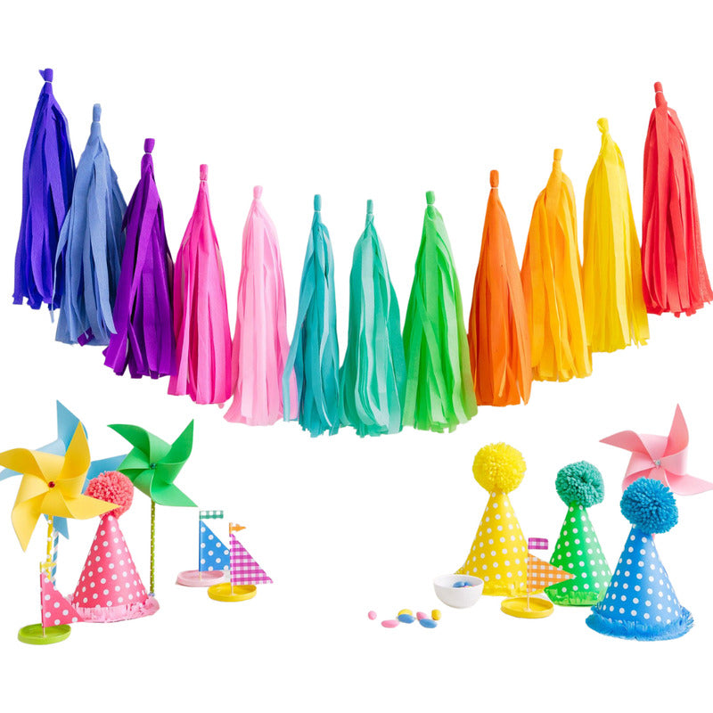 Guirnalda De Flecos Multicolor Para Fiesta Y Decoración Variado