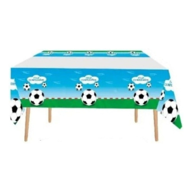 Mantel Futbol Decoración 108 X 220 Cm Verde Liso