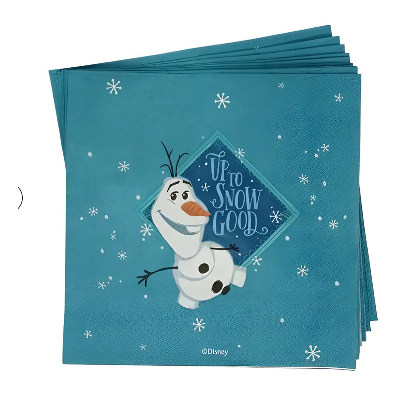 Pack 10 Servilletas Desechables De Cumpleaños Frozen Celeste