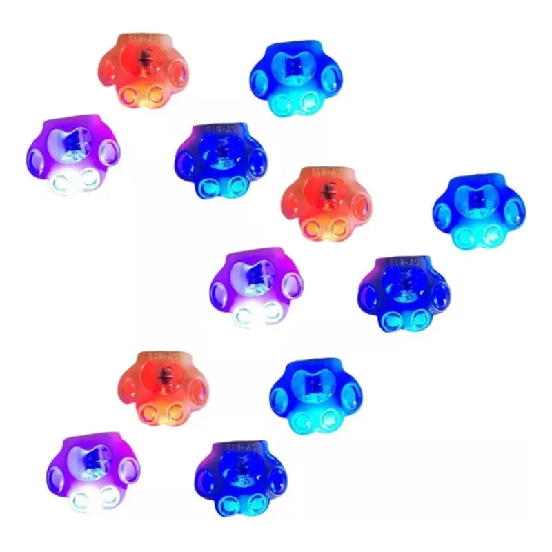 Pack 12 Llaveros De Patitas Con Luces Para Regalar Surtido