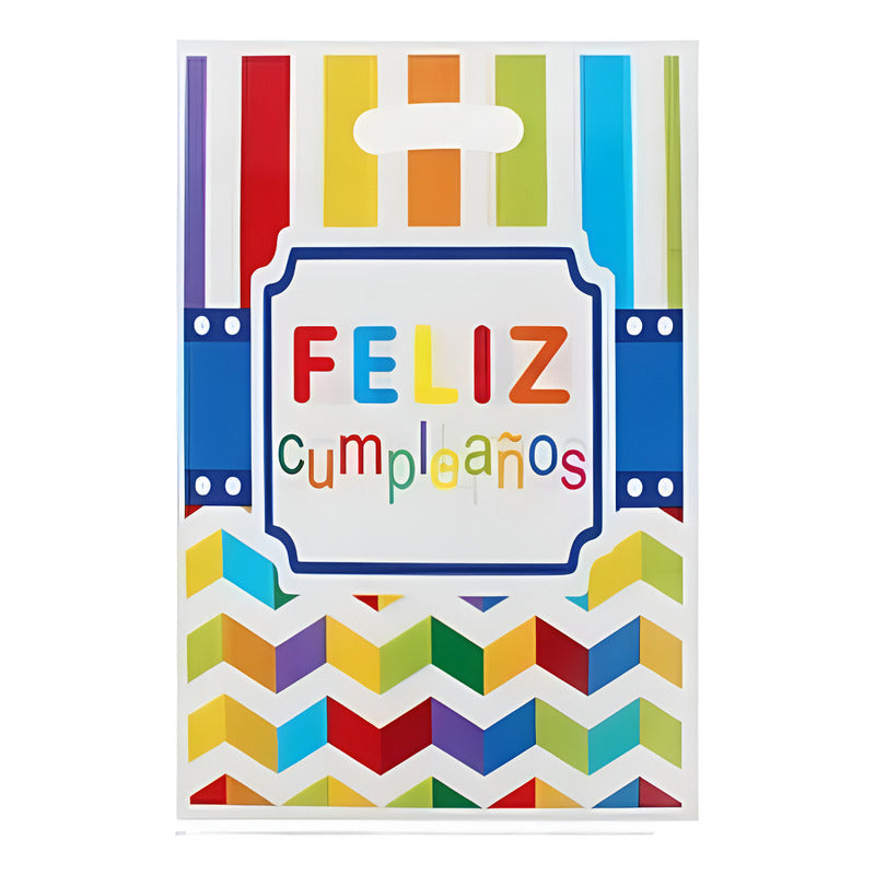 Pack 10 Bolsas Dulceras Cumpleaños Xl 22x32 Cm