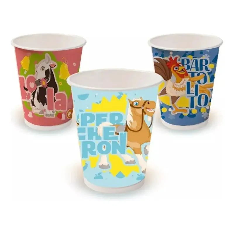 Pack 6 Vasos Granja De Zenón Cumpleaños