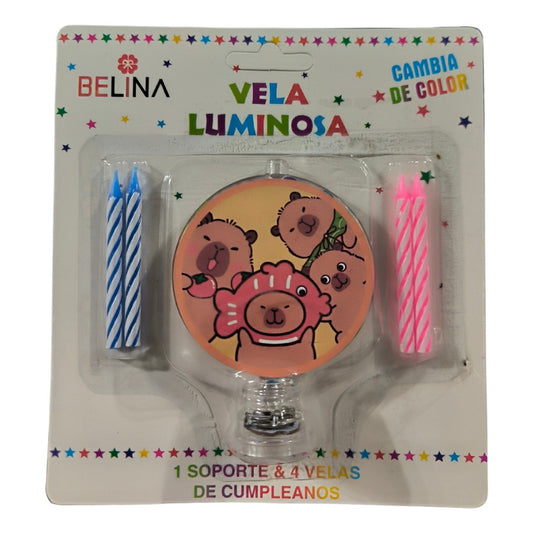 Vela Luminosa De Cumpleaños Capibara Capybara