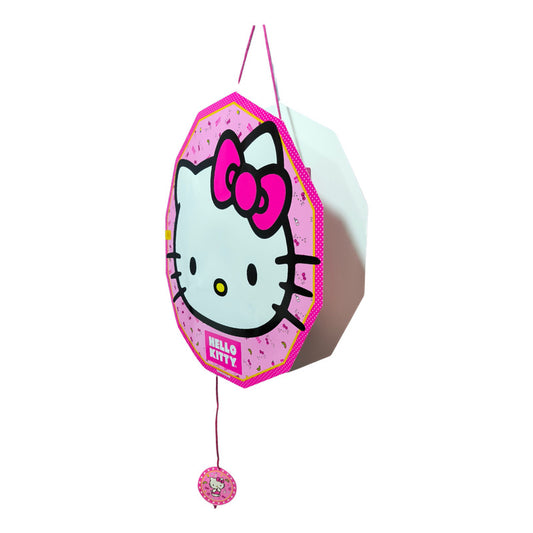 Piñata De Cumpleaños Plana 3d Hello Kitty Armable Rosa Chicle Hello Kitty