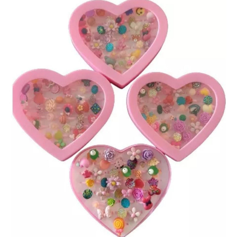 Pack De 36 Anillos Para Niñas , Sorpresas Relleno Piñatas