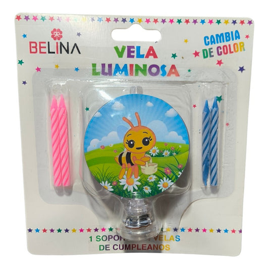 Vela Luminosa De Cumpleaños Abejita Chiquitita