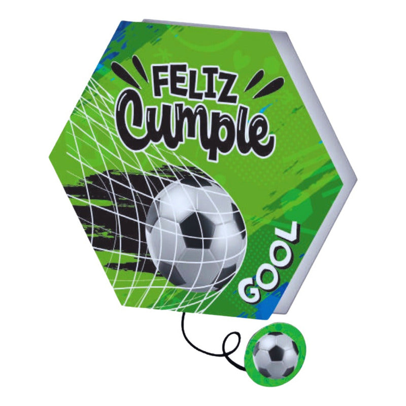 Piñata Mediana Fútbol Verde 40x46cm Big Party Fiesta Infantil Mediano