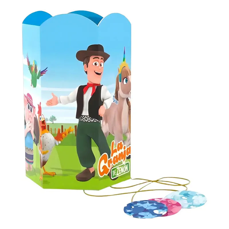Piñata Hexagonal Party Express La Granja De Zenón 32cm Cartón