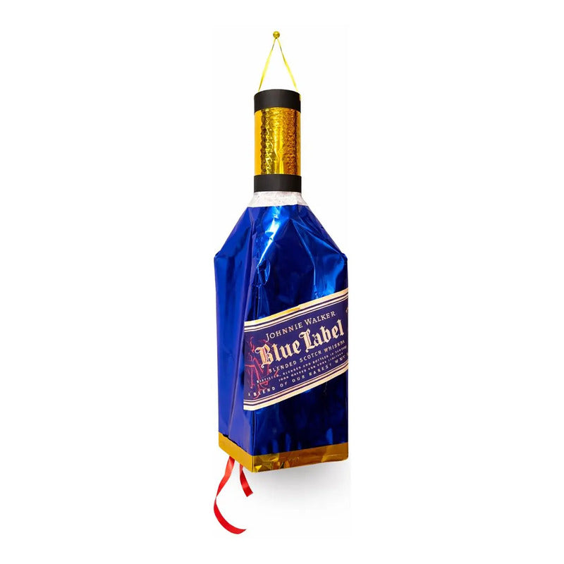 Piñata De Cumpleaños Adultos Wisky Azul Azul