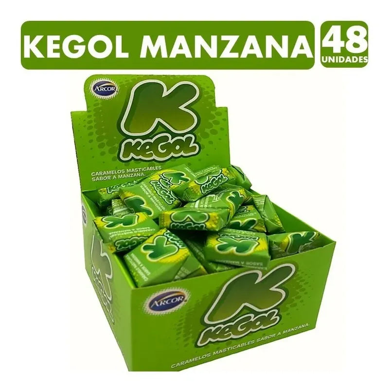 Caramelo Kegol Manzana (caja Con 48 Unidades) Arcor Caramelos Caramelo