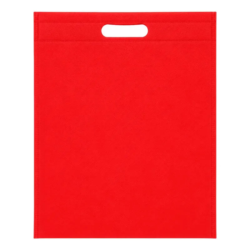 Pack 10 Bolsa Ecológica Reutilizable Tnt Con Asa 25x31 Rojo