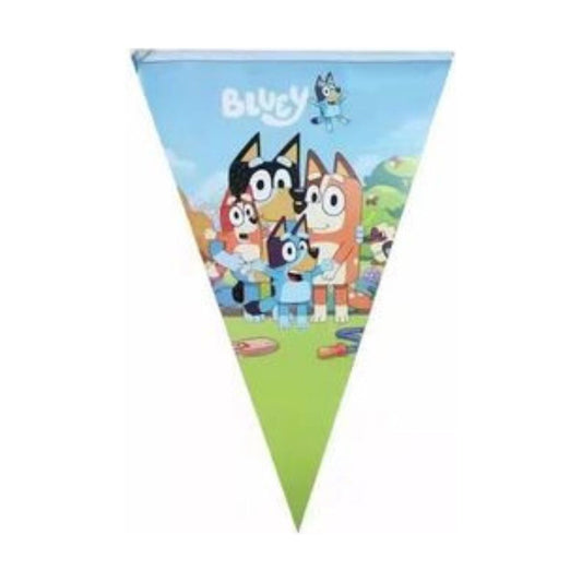 Cotillón Bluey Bingo Banderín Decorativo Cumpleaños