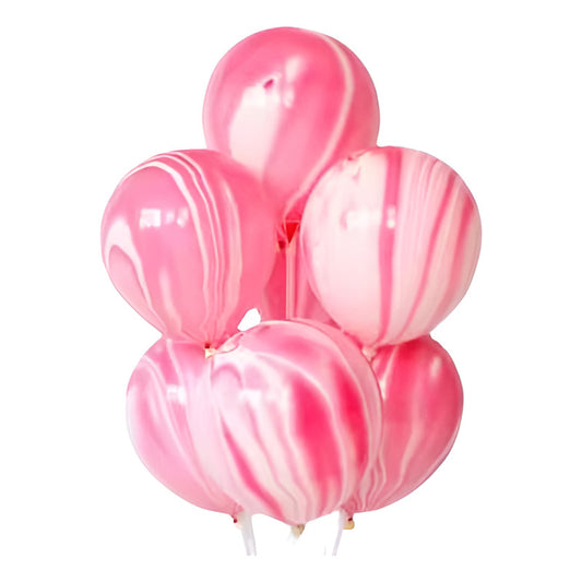 Pack 12 Globos Látex De Cumpleaños Retro Manchas Colores