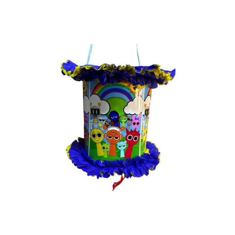 Piñata Cumpleaños Sprunki Cotillón Dekotillon Amarillo Sprunki