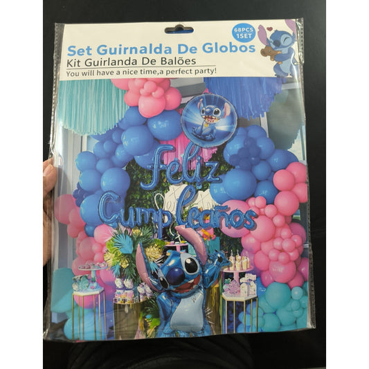 Set Decoración Candy Bar Cumpleaños Stitch