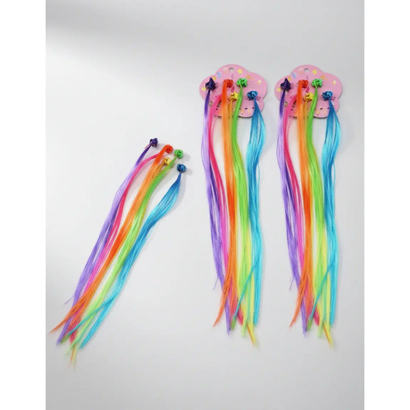 Pack 30 Pinches Cabello Artificial Flúor Sorpresa Cumpleaños Flúor