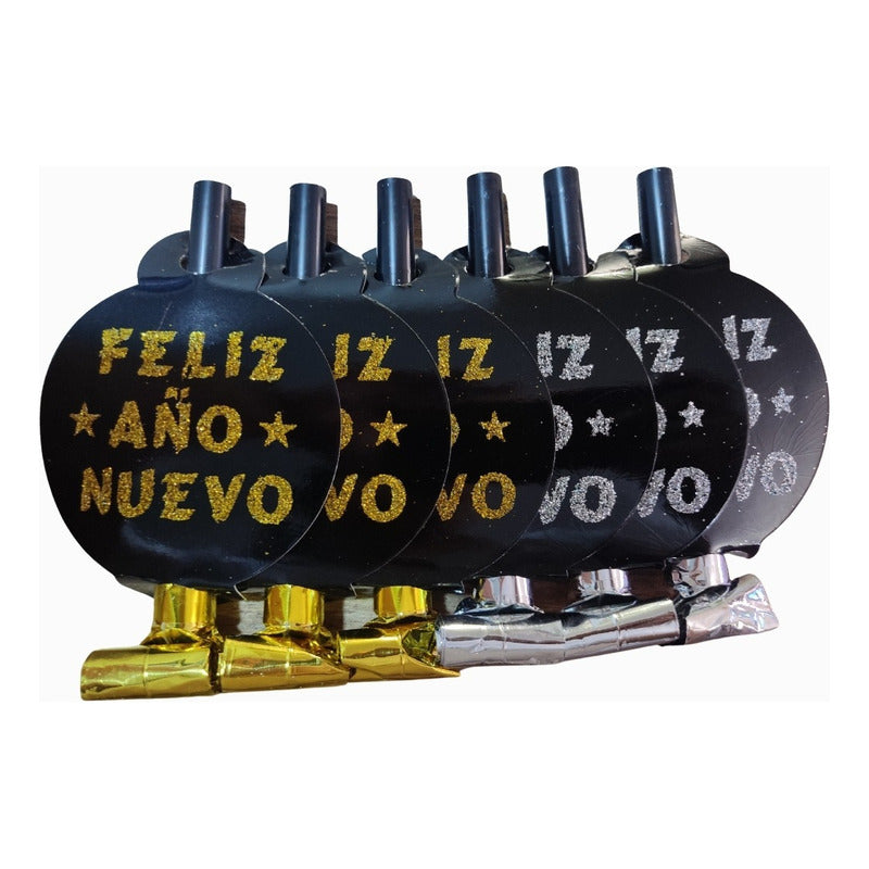 Mata Suegra Silbato Cotillón Año Nuevo 6 Unidades