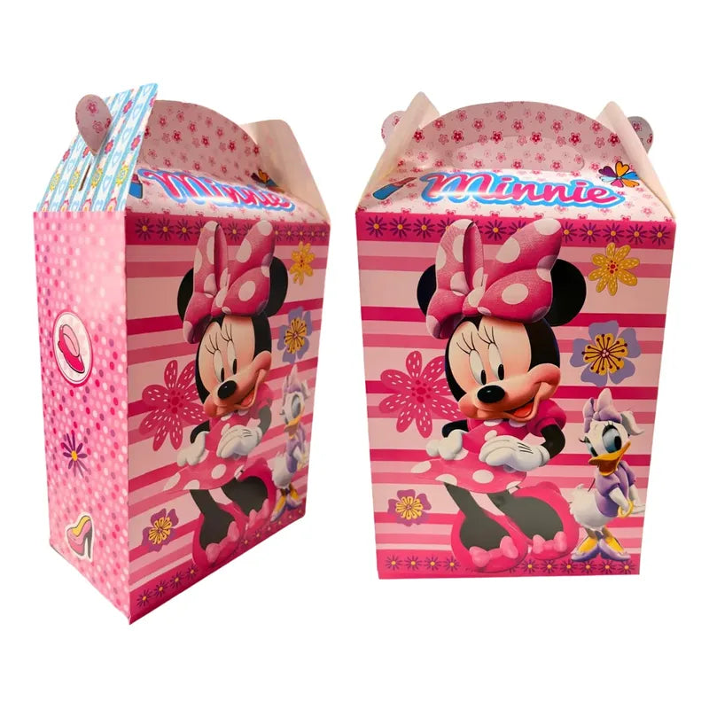Caja Dulcera Minnie Mouse Fiesta Cumpleaños Infantil X 10 Un Rosa