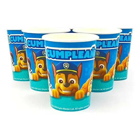 Pack 6 Vasos De Cumpleaños Paw Patrol