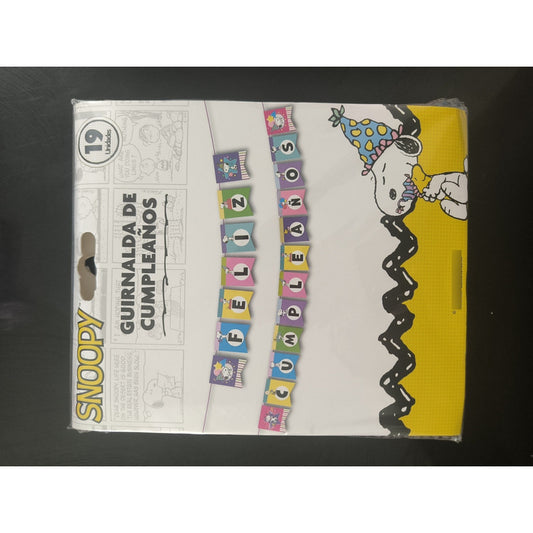 Cotillón Cumpleaños Snoopy Guirnalda