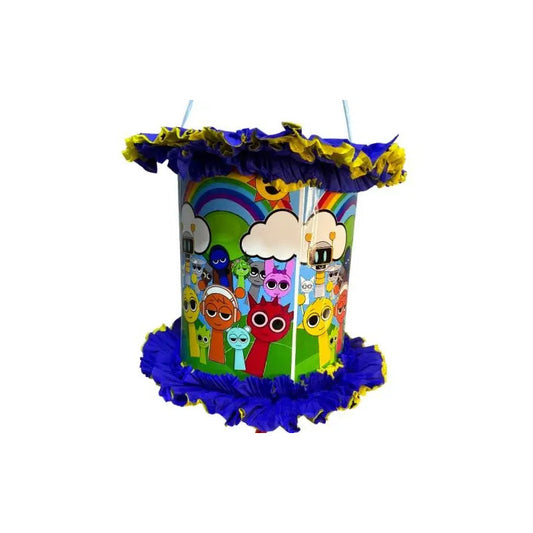 Piñata Cumpleaños Sprunki Cotillón Dekotillon Amarillo Sprunki