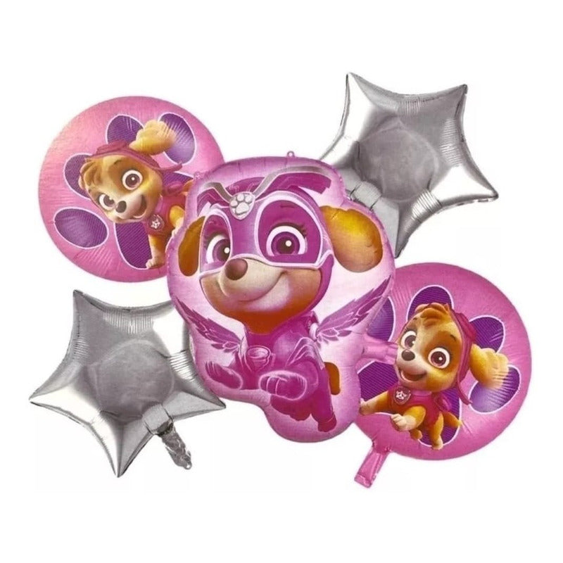 Set De Globos 5 Piezas De Cumpleaños Sky Paw Patrol