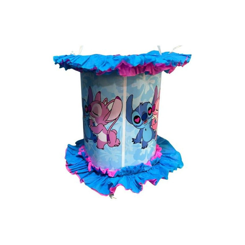 Piñata Cumpleaños Stitch Cotillón Fucsia Lilo Grande