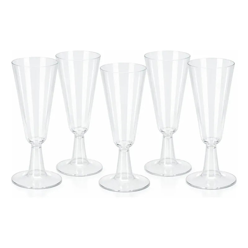 Set 6 Copas Acrílicas Reutilizables Transparentes Champaña Transparente