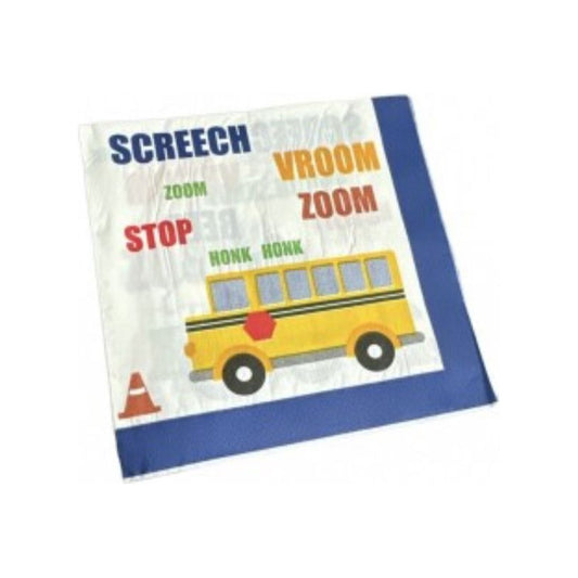 Pack 10 Servilletas De Cumpleaños Camión