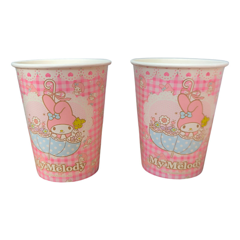 Pack 6 Vasos Cumpleaños My Melody Cotillón Rosa