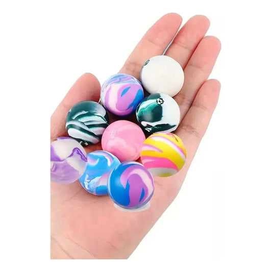 Pack 12 Pelotas Saltarinas Medianas Sorpresas Cumpleaños Multicolor