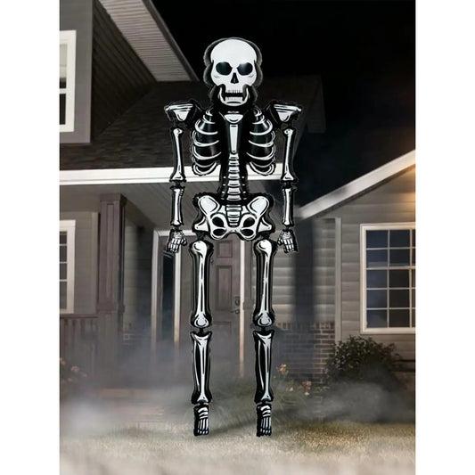Globo Inflable Calavera Gigante Aluminio Halloween Negro